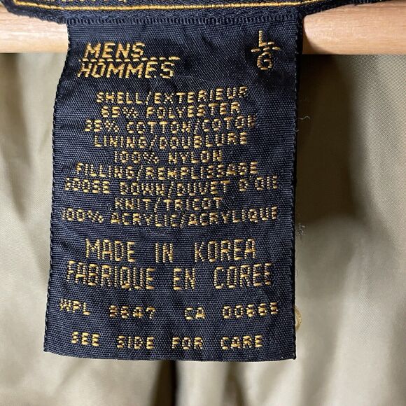 VTG Eddie Bauer Dark Green Premium Goose Down Expedition Parka Jacket Men Large - Picture 8 of 14